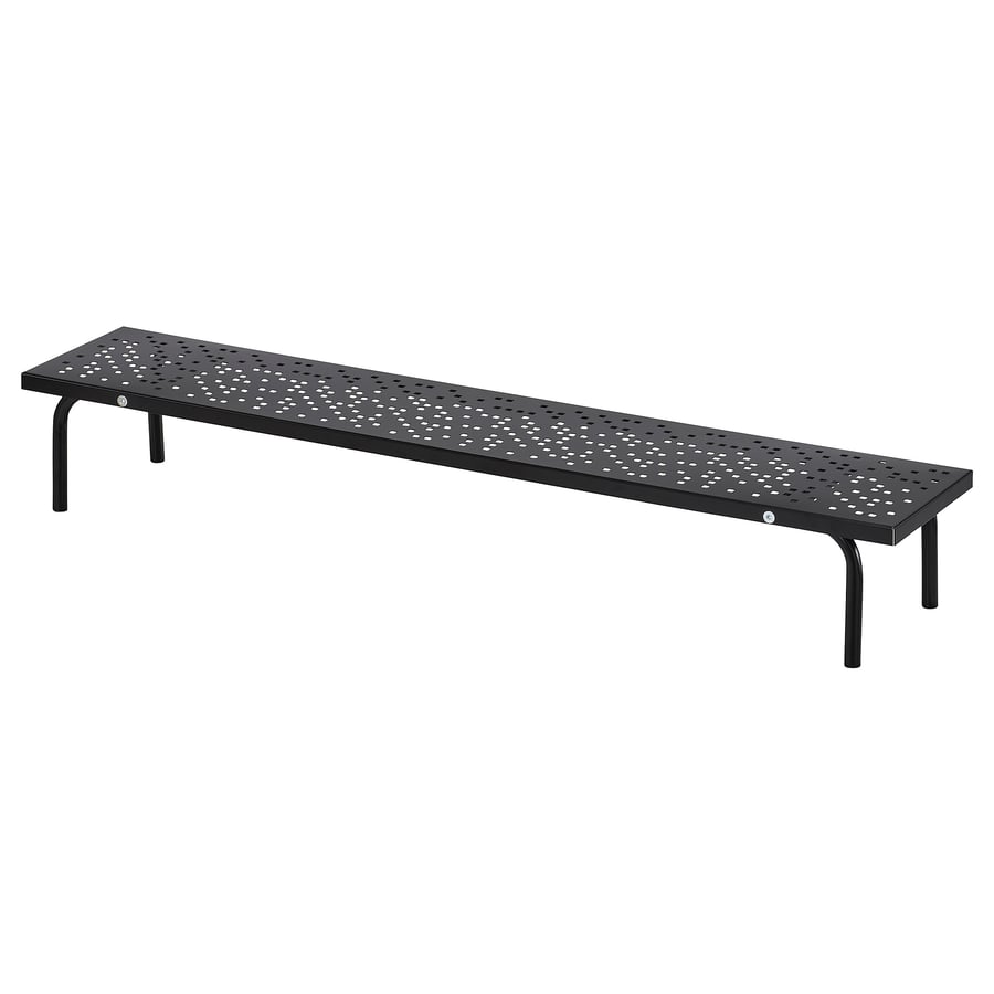 LÅNESPELARE monitor stand, black, 38 ¼x7 ½