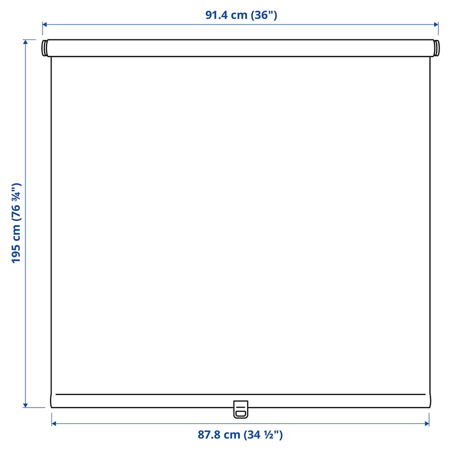 LÅNGDANS roller blind, gray, 36x76 ¾" IKEA