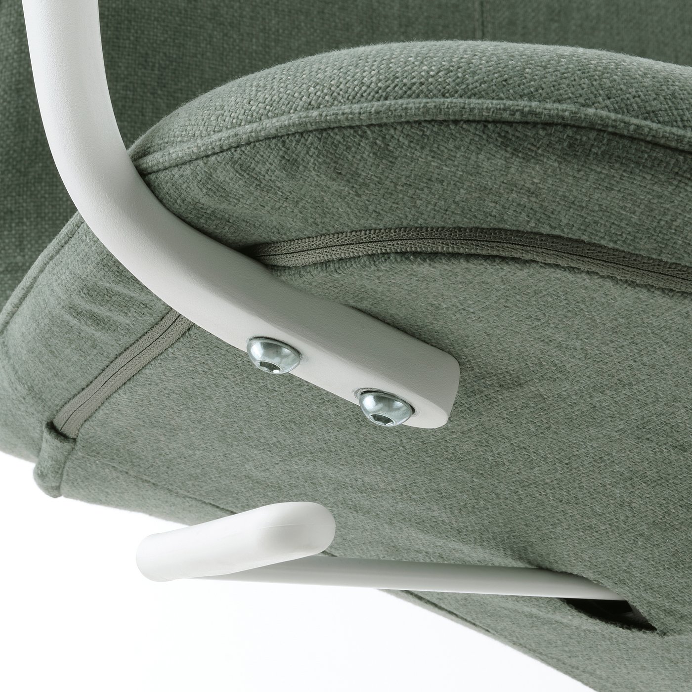 Conference chair with armrests, Gunnared green-gray/white 5