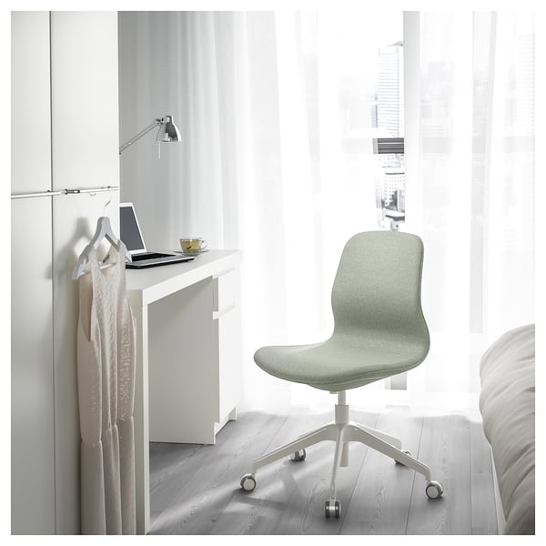 Langfjall Office Chair Gunnared Light Green White Ikea