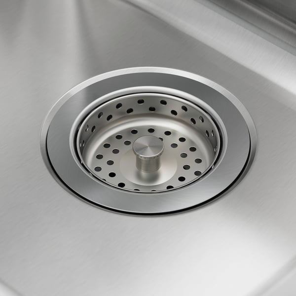 LÅNGUDDEN Double bowl top mount sink, stainless steel, 29 1/2x20 5/8 "