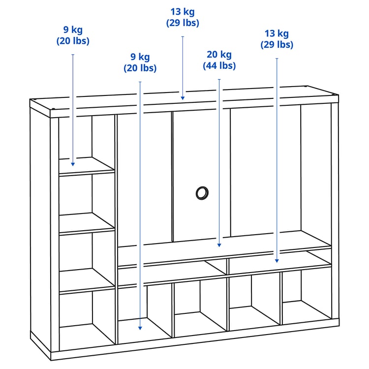 LAPPLAND TV storage unit, blackbrown, 72x153/8x577/8" IKEA