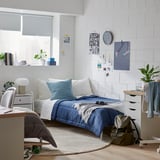 LÅSBRÄKEN Comforter, dark blue, Twin/Twin X-long