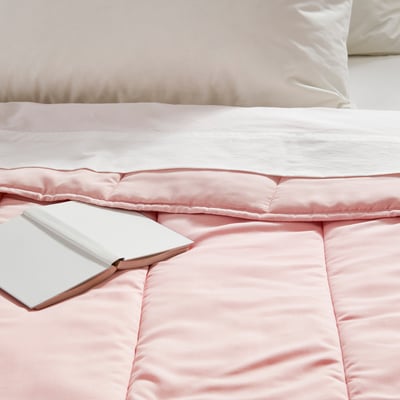 LÅSBRÄKEN Comforter, pink, Full/Queen