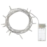 LEDFYR LED string light with 12 lights, indoor/battery operated silver color