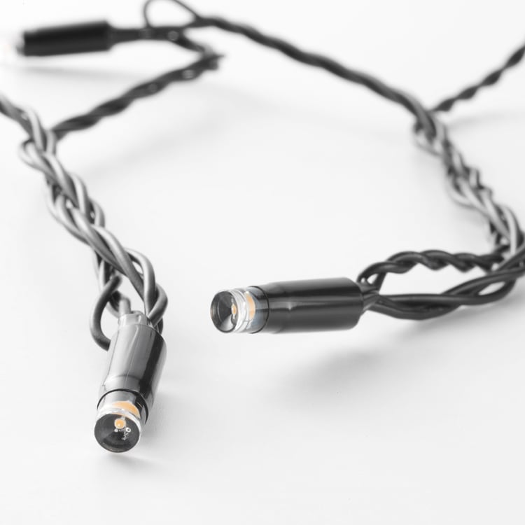 LEDLJUS LED string light with 64 lights, outdoor black IKEA