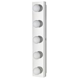 LEDSJÖ LED wall lamp, stainless steel, 24 "