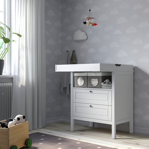 LEN Box, gray/dotted white, 9 ¾x14 ½x8 ¾ "