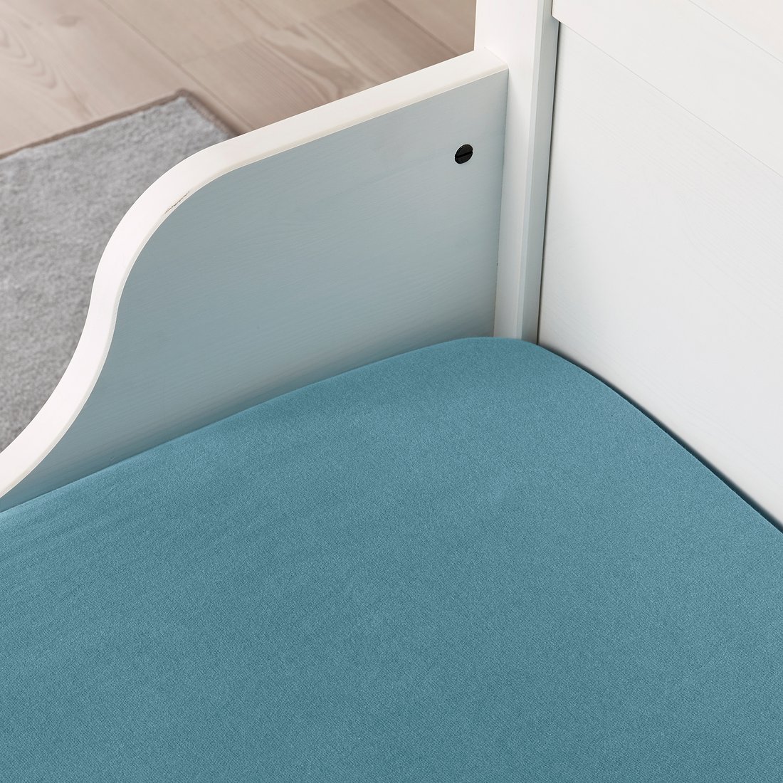 LEN Fitted sheet f/extend bed, set of 2, turquoise IKEA