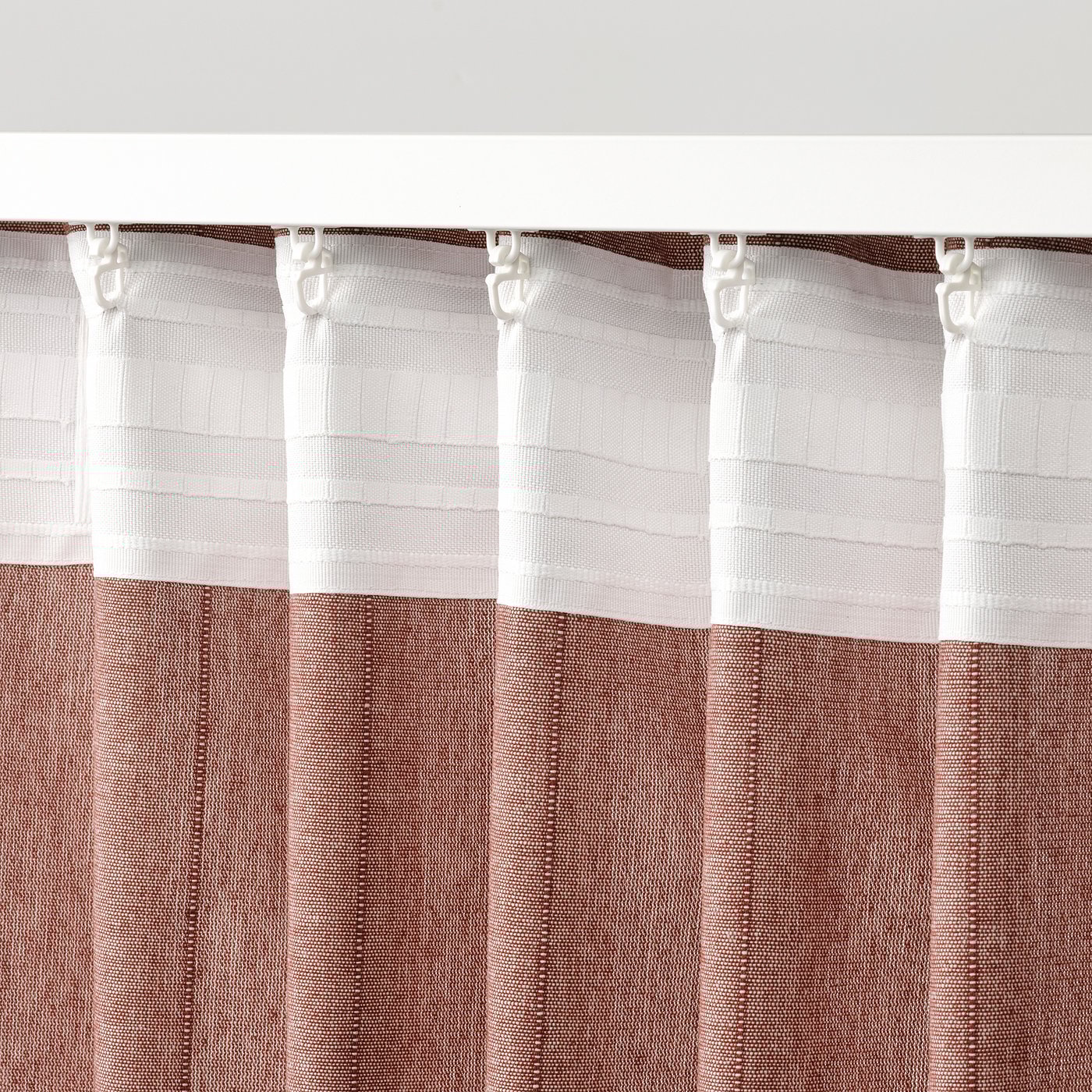 IKEA LENDA レンダ カーテン 2組4枚　遮光 LENDA curtains with tie-backs, 1 pair, brown-red/with