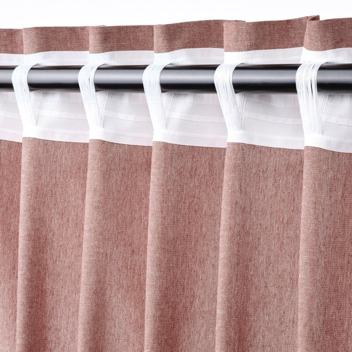 IKEA LENDA レンダ カーテン 2組4枚　遮光 LENDA curtains with tie-backs, 1 pair, brown-red/with