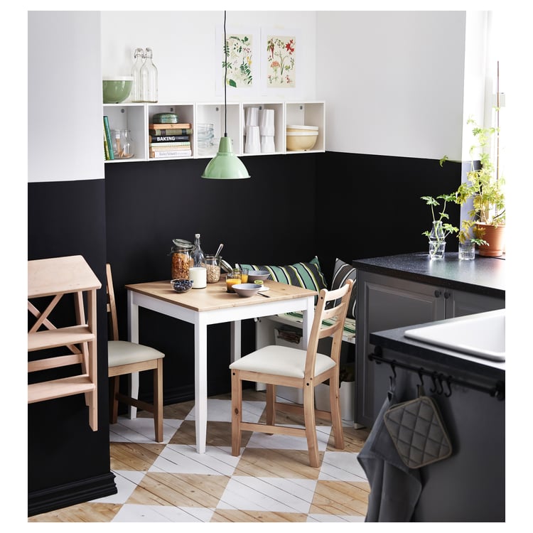 LERHAMN Chair, light antique stain/Vittaryd beige IKEA