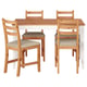 LERHAMN Table and 4 chairs, light antique stain white stain/Vittaryd beige, 46 1/2x29 1/8 "