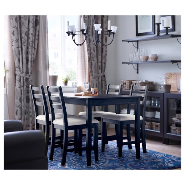 Lerhamn Table And 4 Chairs Black Brown Vittaryd Beige Ikea