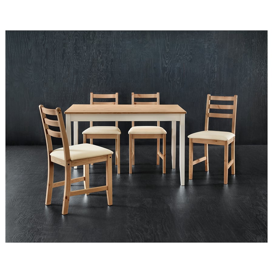 LERHAMN Table, light antique stain/white stain, 461/2x291/8" IKEA