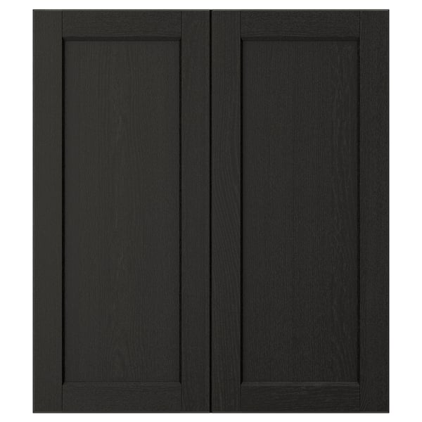Lerhyttan 2 P Door Corner Base Cabinet Set Black Stained 13x30 Ikea
