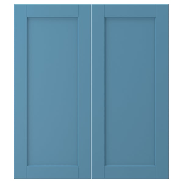LERHYTTAN 2-p door/corner base cabinet set, blue, 13x30 "