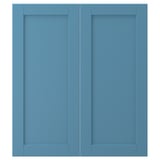 LERHYTTAN 2-p door/corner base cabinet set, blue, 13x30 "