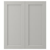 LERHYTTAN 2-p door/corner base cabinet set, light gray, 13x30 "
