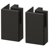 LERHYTTAN Corner leg for decorative toekick, black stained, 4 1/4 " 2 pack