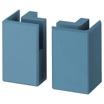 LERHYTTAN Corner leg for decorative toekick, blue, 4 1/4 " 2 pack