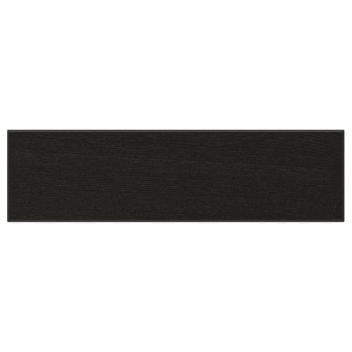 Black rectangular wood panel with bevelled edges. Traditional design in solid ash wood.