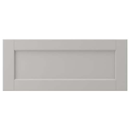 LERHYTTAN drawer front, light grey, solid wood frame, bevelled edges, classic design.