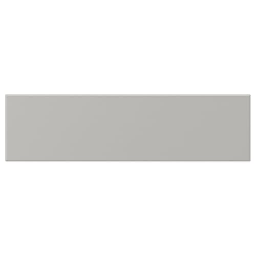 A grey rectangular wooden panel with rounded edges. Simple, flat design.