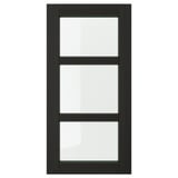 LERHYTTAN Glass door, black stained, 15x30 "