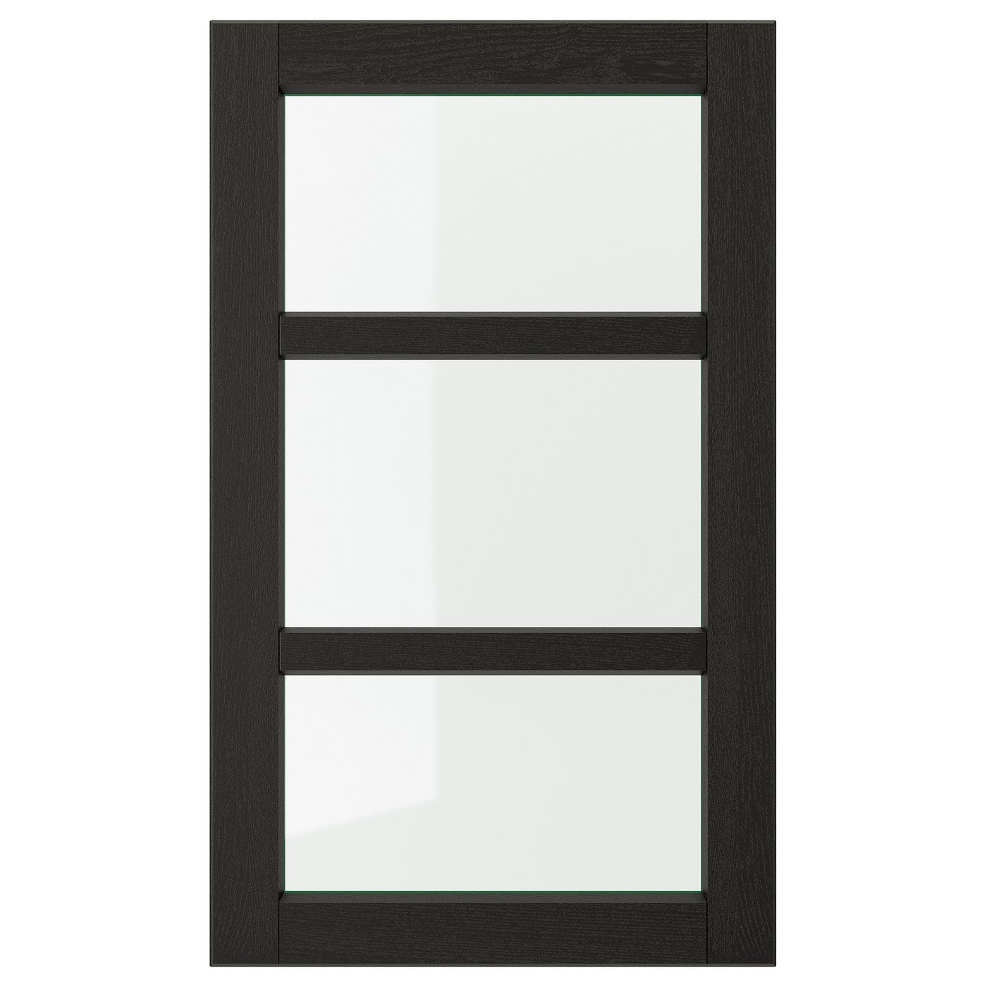 LERHYTTAN glass door, black stained, 18x30