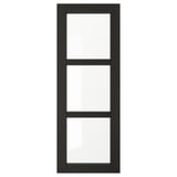 LERHYTTAN Glass door, black stained, 15x40 "