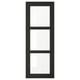 LERHYTTAN Glass door, black stained, 15x40 "
