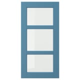 LERHYTTAN Glass door, blue, 15x30 "