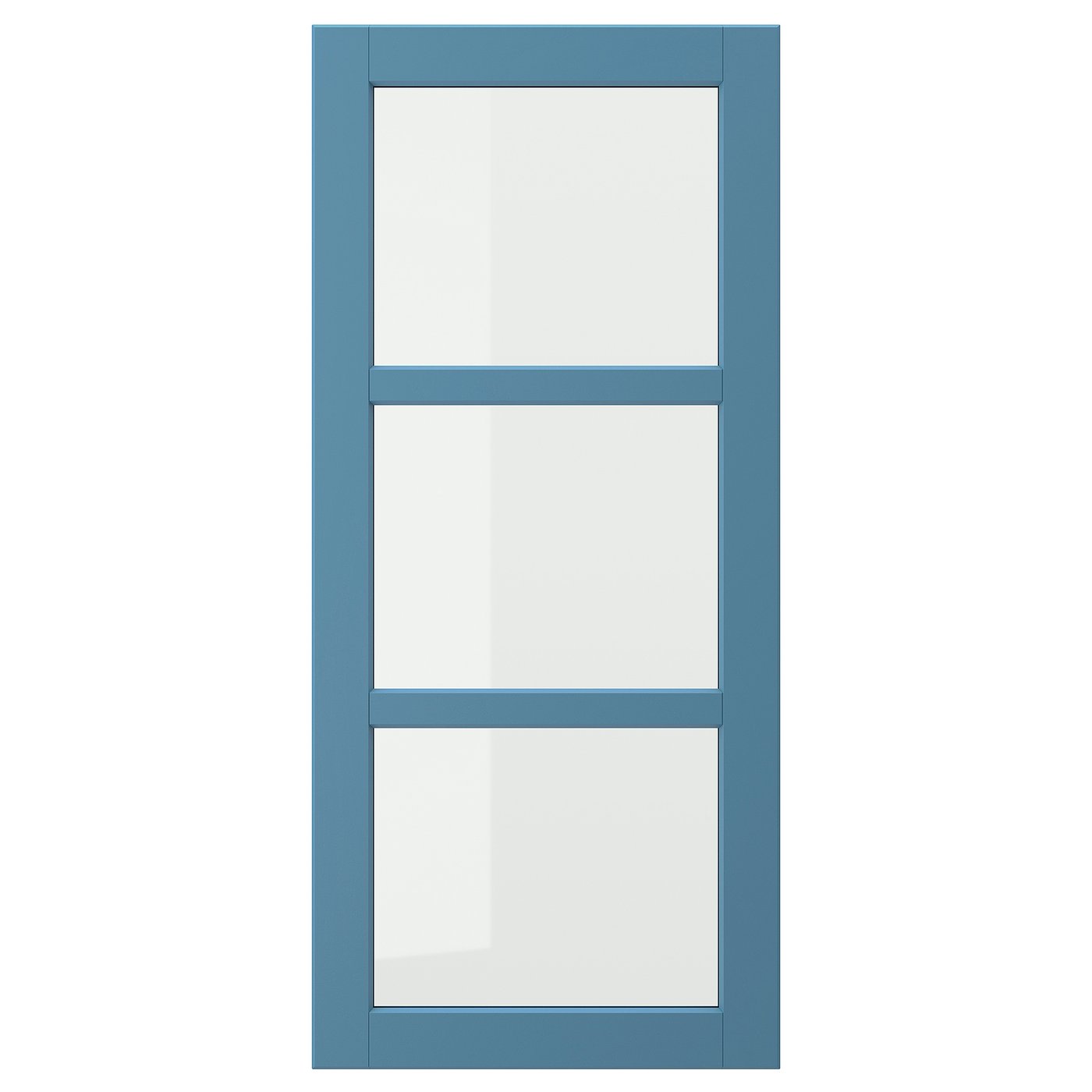 LERHYTTAN Glass door - blue 18x40 "