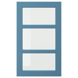 LERHYTTAN Glass door, blue, 18x30 "