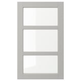 LERHYTTAN Glass door, light gray, 18x30 "