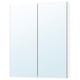 LETTAN Mirror cabinet with doors, mirror effect/mirror glass, 30x6x37 "