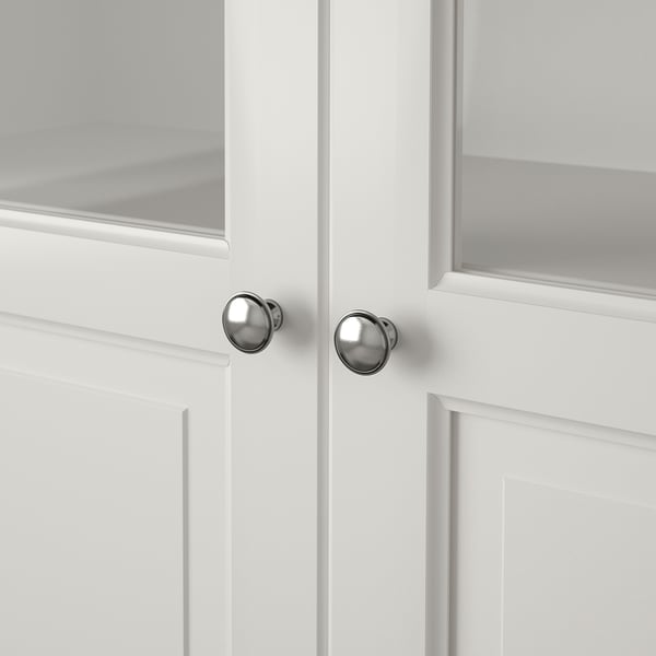 LIATORP Bookcase with glass doors, white, 373/4x841/4" IKEA