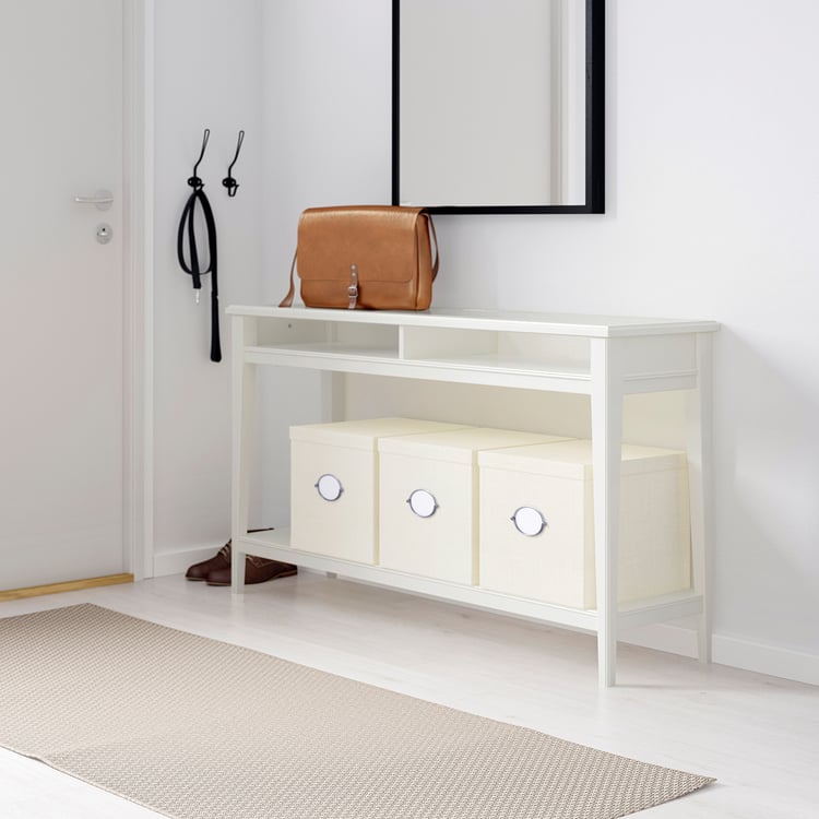 LIATORP Console table, white, glass, 52 3/8x14 5/8" IKEA