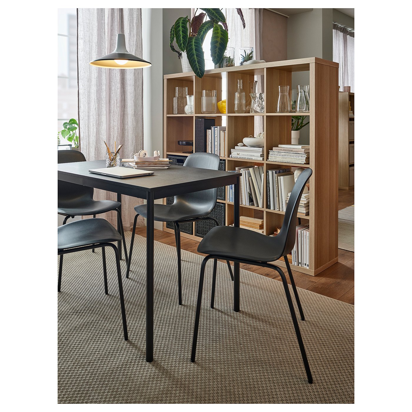 IKEA LIDÅS チェア 3脚セット ホワイト スタッキング 椅子 北欧 LIDÅS chair, white/Sefast black - IKEA