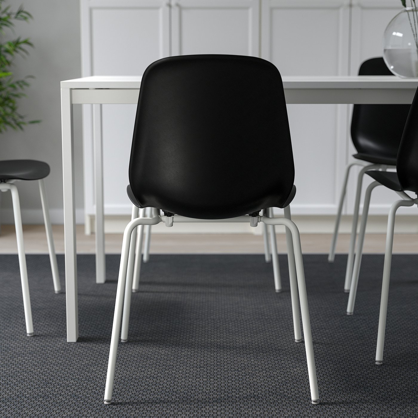 LIDÅS chair, black/Sefast white - IKEA