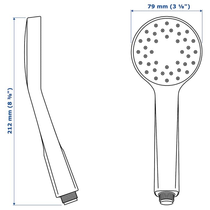 LILLREVET singlespray hand held shower head, white IKEA
