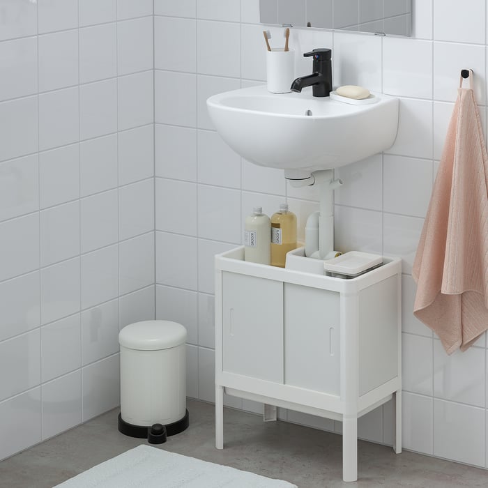 LILLTJÄRN Bathroom vanity with 2 doors, white, 173/8x195/8x97/8" - IKEA US