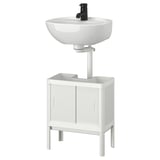 LILLTJÄRN / SKATSJÖN Bathroom vanity with 2 doors, white, 17 3/4x13 3/4 "