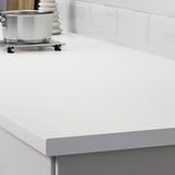 LILLTRÄSK Countertop, white/laminate, 74x1 1/8 "