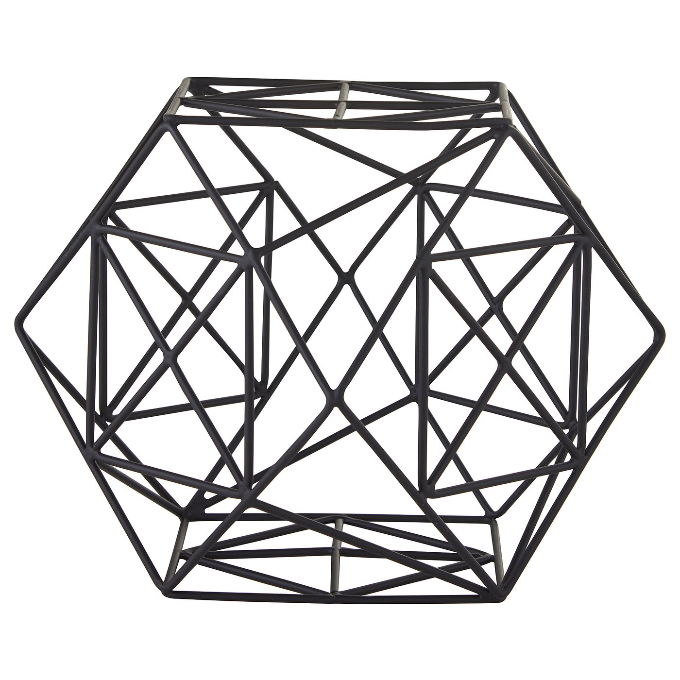 LINDRANDE decoration, hexagonal black, 6" IKEA