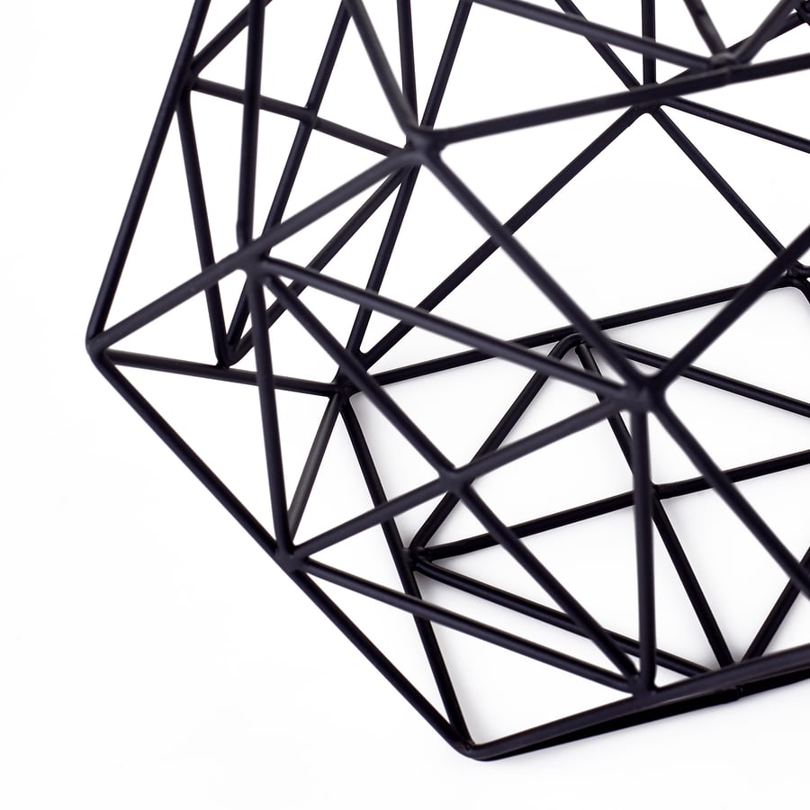 LINDRANDE decoration, hexagonal black, 6" IKEA