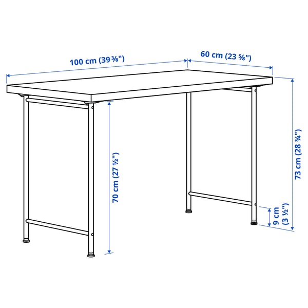 LINNMON / SPÄND Desk, white, 39 3/8x23 5/8 "