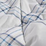 LINSNÄRJA Comforter set, blue/white, King