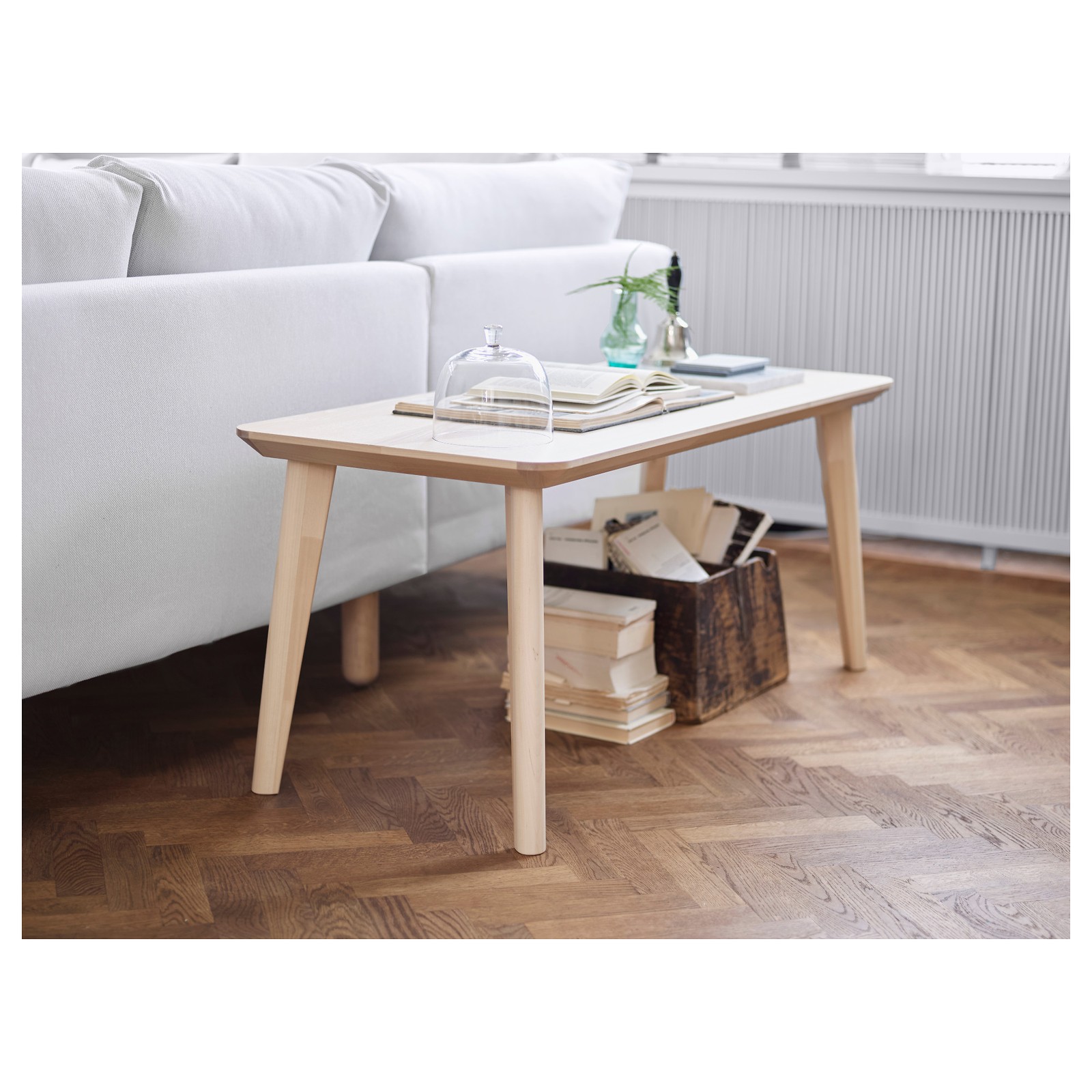 LISABO Coffee table, ash veneer, 46 1/2x19 5/8" IKEA